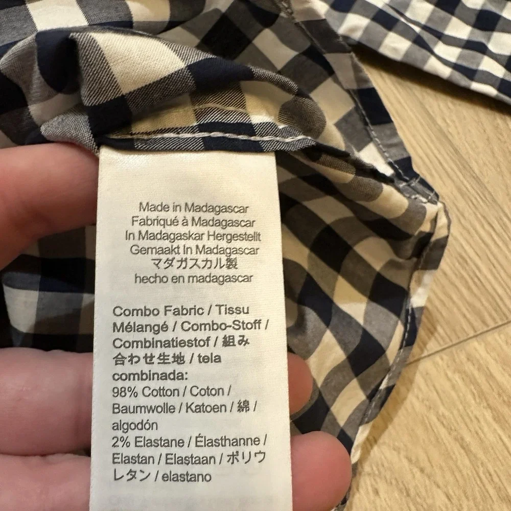 NWT Crewcuts Boys Size 12 Blue Plaid Button Down Shirt Long Sleeve Preppy